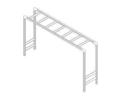 Aire de jeu - Singe Bars 3d dwg