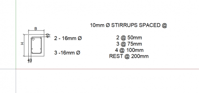 2,3-16mm Reinforcement Stirrups DWG Drawing