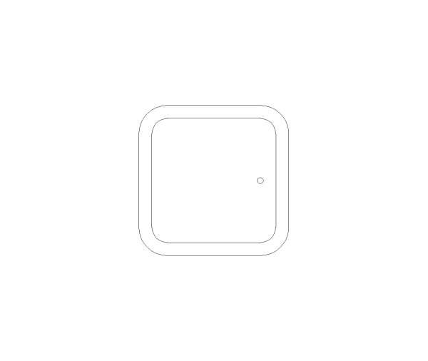 Hot Tub Spa Plan View CAD Block. Free DWG AutoCAD Imperial drawing available to download