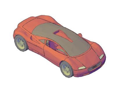 Supercar 3d dwg 
