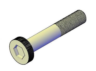 tornillo de cabeza Allen 3D DWG