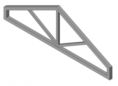 modelo de Revit a dos aguas braguero