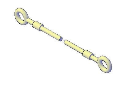 Cable Tensioner 3D DWG block 