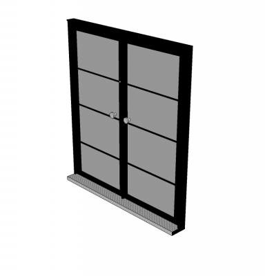 Modello di Sketchup per porte francesi esterne