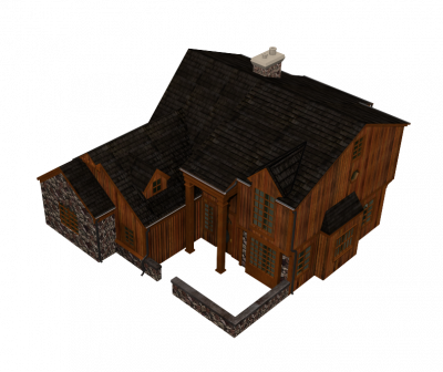 Timber house design 3DS Max model 
