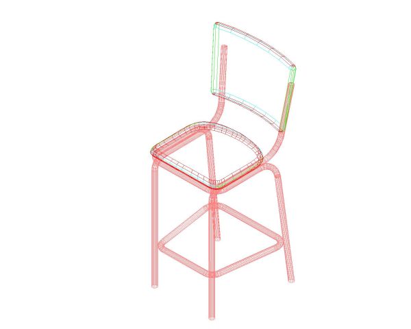 Free AutoCAD 3D Moveable Blocks of Pedestal Stool with Tables_ 4