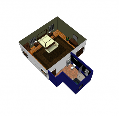 Luxushotelzimmer und das Bad