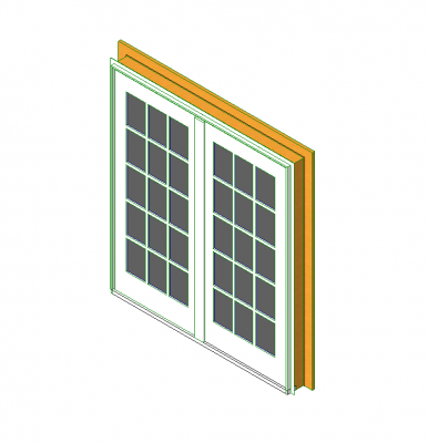 French doors Revit model