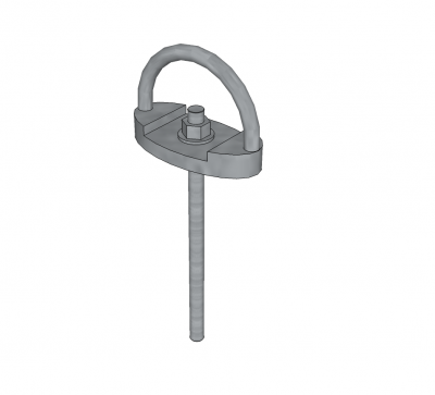 D Bolt anchor Sketchup model