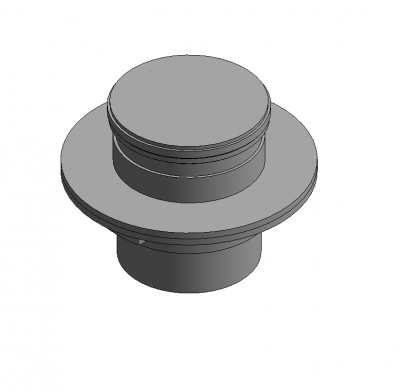 Floor drain with round strainer Revit model 