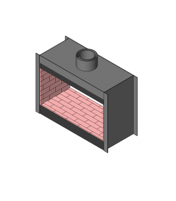 Revit bloque chimenea de doble cara