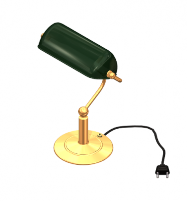 Vintage desk lamp 3D Max model