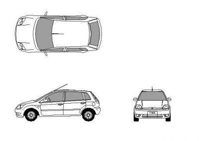 Ford Fiesta CAD dwg 