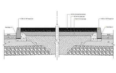 Sección típica dwg Bordillo