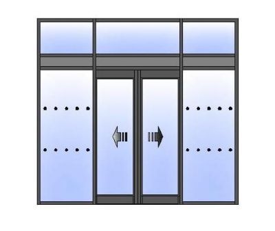 Entrée Tempête Porche 2D dwg