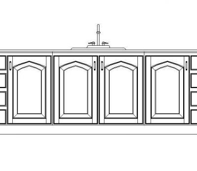 Kitchen Cabinet inc Sink Unit dwg