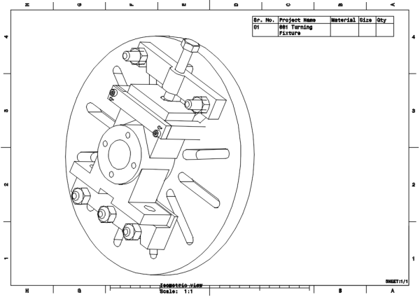 881 Turning Fixture  CAD Model dwg.  drawing 