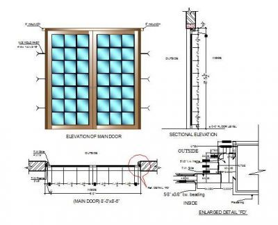 Glazed Door Design dwg