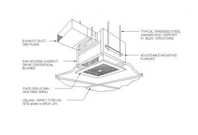 Ceiling Exhaust Fan dwg