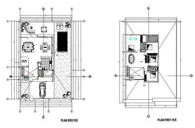 Diseño minimalista Casa dwg