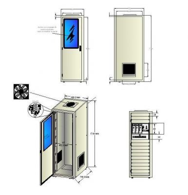 Rack industriel Cabinet dwg