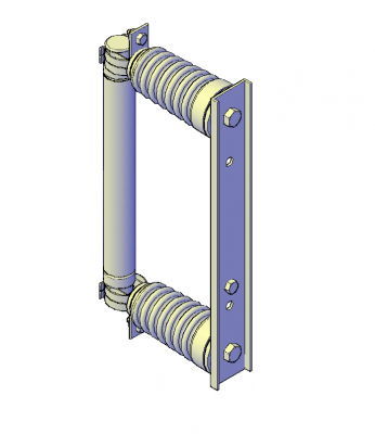 Medium voltage indoor fuse 3D dwg block