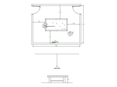 Pool room layout