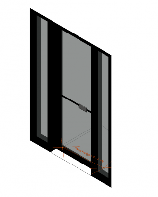 Commercial storm porch door Revit model 