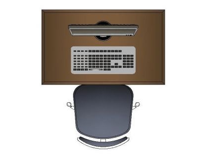 Desk with Monitor dwg