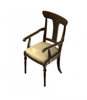 silla de comedor de madera 3ds max modelo