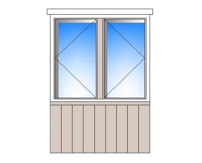 Dos Ventana Bay con revestimiento de madera