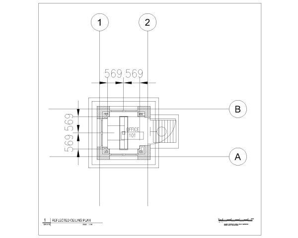 Free AutoCAD Drawing of Guard House Reflected Ceiling Plan