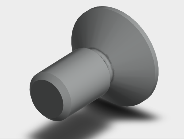 Autodesk Inventor 3D CAD Model of Flat Head Machine Screw MxP=2.5X0.45