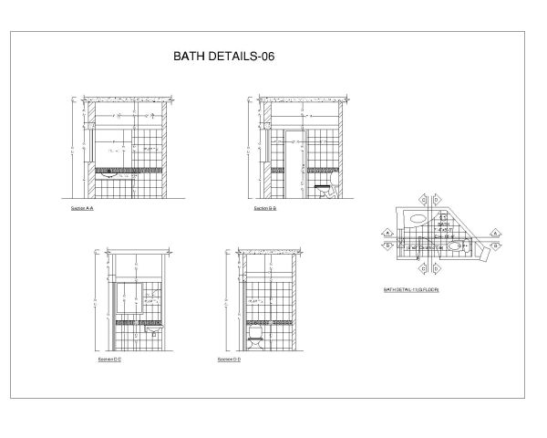 Free “Detailed Drawings for Bathroom Layout-6”