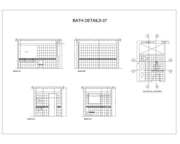Free “Detailed Drawings for Bathroom Layout-7”