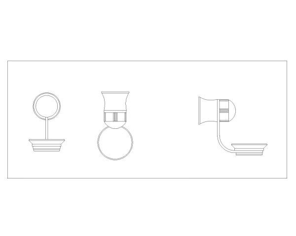 Free “AutoCAD file with multiple units for Bathroom Accessories 08”