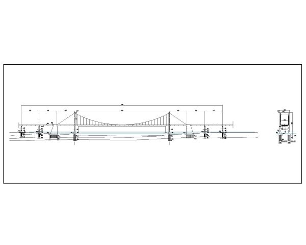 Free AutoCAD Drawing of Cable Stayed Bridges with Section & Elevation_ 2