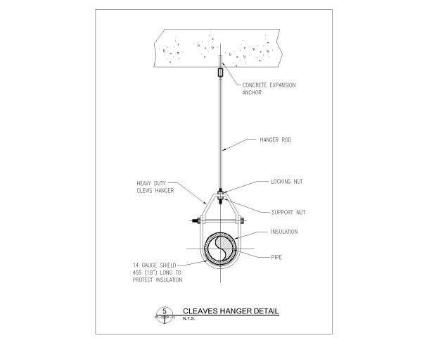 Free AutoCAD Drwaing for Clevis Hanger Detail