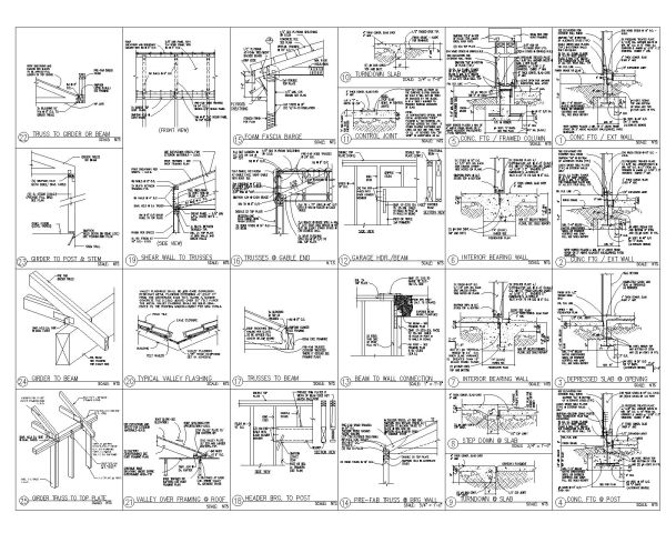 Free AutoCAD Drawing of CMU Building Architectural Typical Details-1