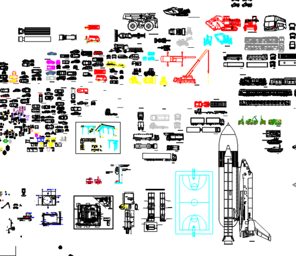 Collection of various CAD blocks