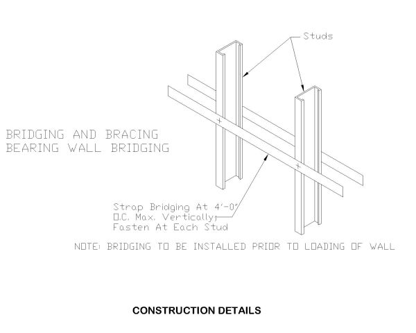 Free AutoCAD 2D Editable Drawings for Curtain Wall Bridging & Bracing with Technical Details - 3