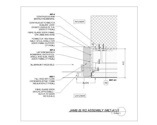 Free AutoCAD 2D Editable Drawings for Door Jamb  Assembly Details - 9