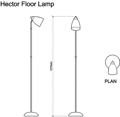 AutoCAD download Hector Floor Lamp DWG Drawing