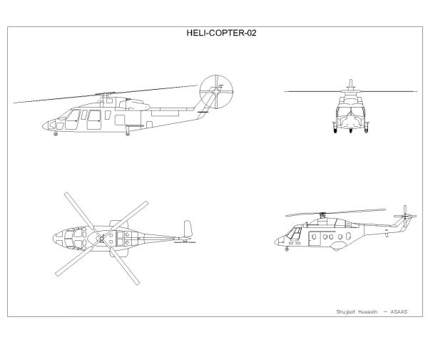 Free AutoCAD Drawing of Helicopetrs & Choppers -2