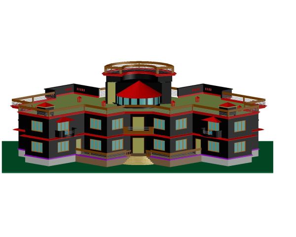 Free 3D Model of Historical Villa Views- (1)