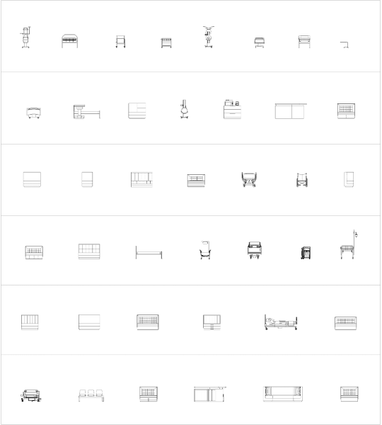 Hospital Furniture CAD collection 2 dwg