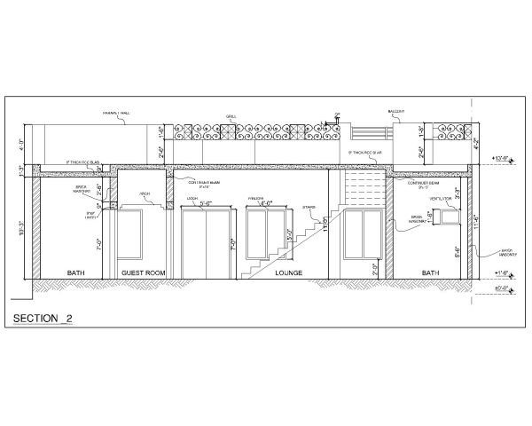 House Design Detailed Section-2 CAD Block – DWG AutoCAD Editable Drawing (Free Download)