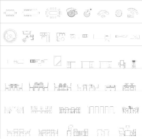 Piani e prospetti degli articoli per la casa Collezione CAD dwg
