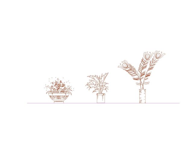 House using Decoration Flowers-20 CAD Block – DWG AutoCAD Editable Drawing (Free Download)