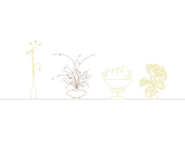 House using Decoration Flowers-6 CAD Block – DWG AutoCAD Editable Drawing (Free Download)